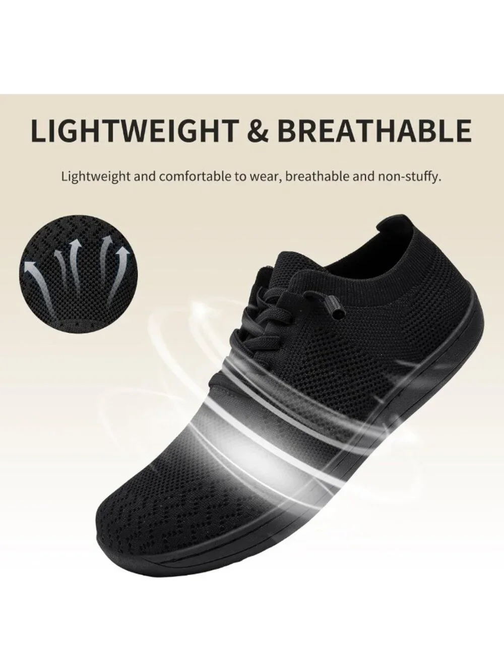 Women's Minimalist Walking Sneakers with Wide Toe Box - Comfortable Barefoot